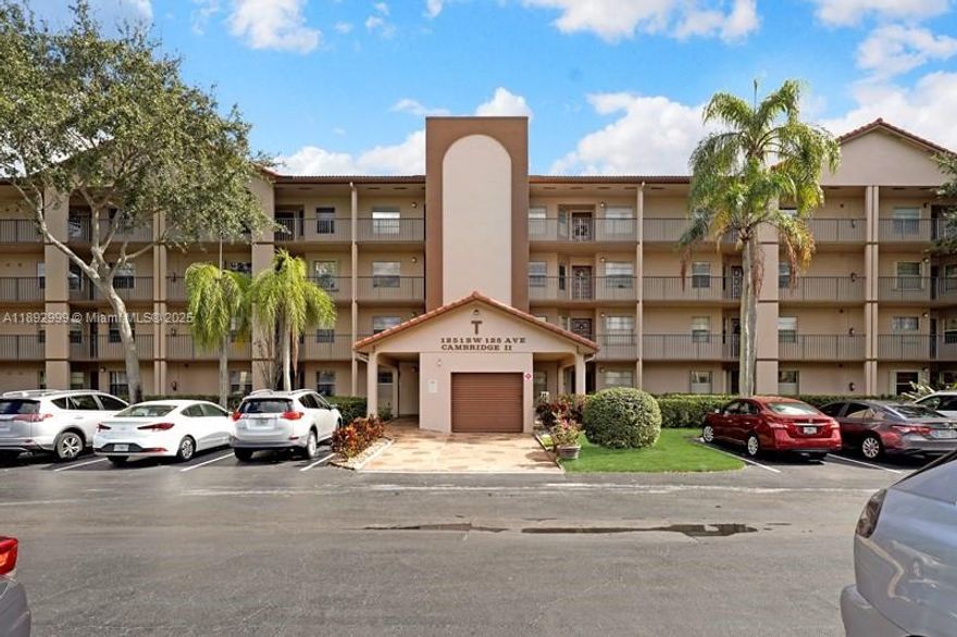 Well-maintained 2-bedroom, 2-bathroom condo in the desirable 55+ community of Century Village. Features a modern kitchen with stainless steel appliances and breakfast nook, bright living room with enclosed patio, and laminate floors throughout. The spacious primary bedroom offers a walk-in closet, separate vanity, and private bath. Enjoy peaceful garden views, in-unit washer/dryer, and a convenient first-floor location. Community amenities include indoor/outdoor pools, gym, theater, clubhouse, pickleball, tennis, classes, transportation, and more. Don’t miss this wonderful opportunity!
