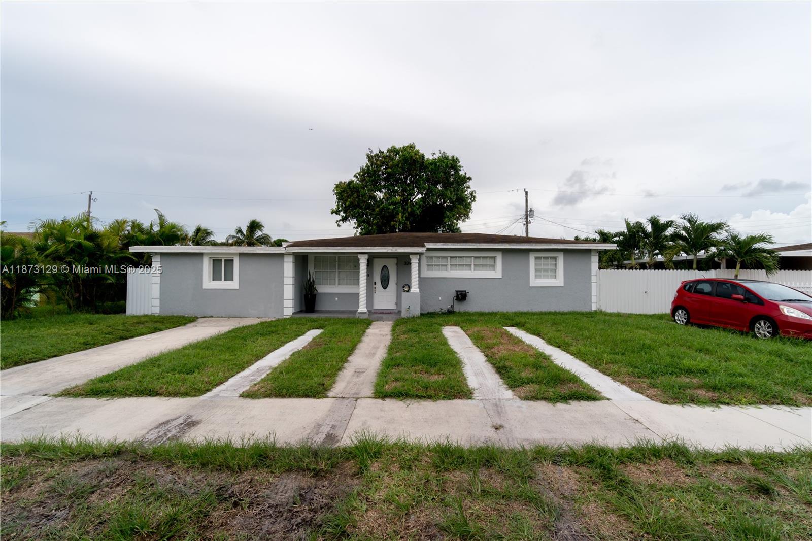 Great turnkey 3 bed 1 bath home. Centrally located in Miami Gardens. Big family room. The property has a water filtration and softener system (reverse osmosis filters). Mango and guava trees in the yard. Irrigation system in front and behind the property. The house is equipped with security cameras and a Nest doorbell. Property has exterior lights with motion sensors in the four corners. The house shows the ownership pride. Property is being sold as is. No HOA.