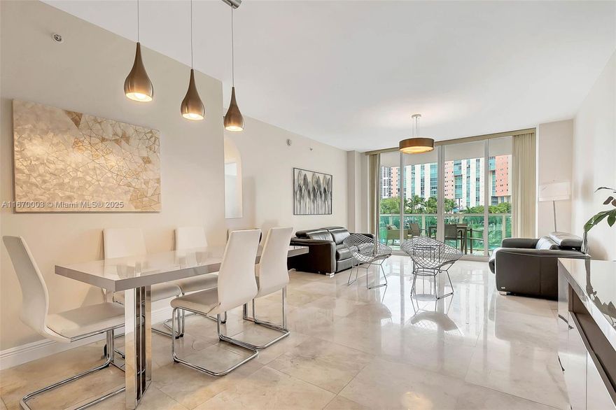 Welcome to this beautiful apartment located in the heart of Aventura. This 2 bedroom, 2.5 bath condo is spread across 1,370 SF & features a lovely balcony overlooking the the marina, a spacious living room, an abundance of natural light, & floor to ceiling windows. The spacious master bedroom features a walk-in closet, bathroom w/ a separate tub & shower & dual sinks. The building is rich in amenities featuring: multiple pools, a clubhouse, a party room, sauna, jacuzzi, state-of-the-art gym with fitness classes, a marina, walking paths, a BBQ area, & a paddleboard rack. Located within walking distance to fine dining, shopping, entertainment, & more, you're also just steps away from a water park and a lively community park. 24 hrs notice for showings. Can be rented furnished or unfurnished.