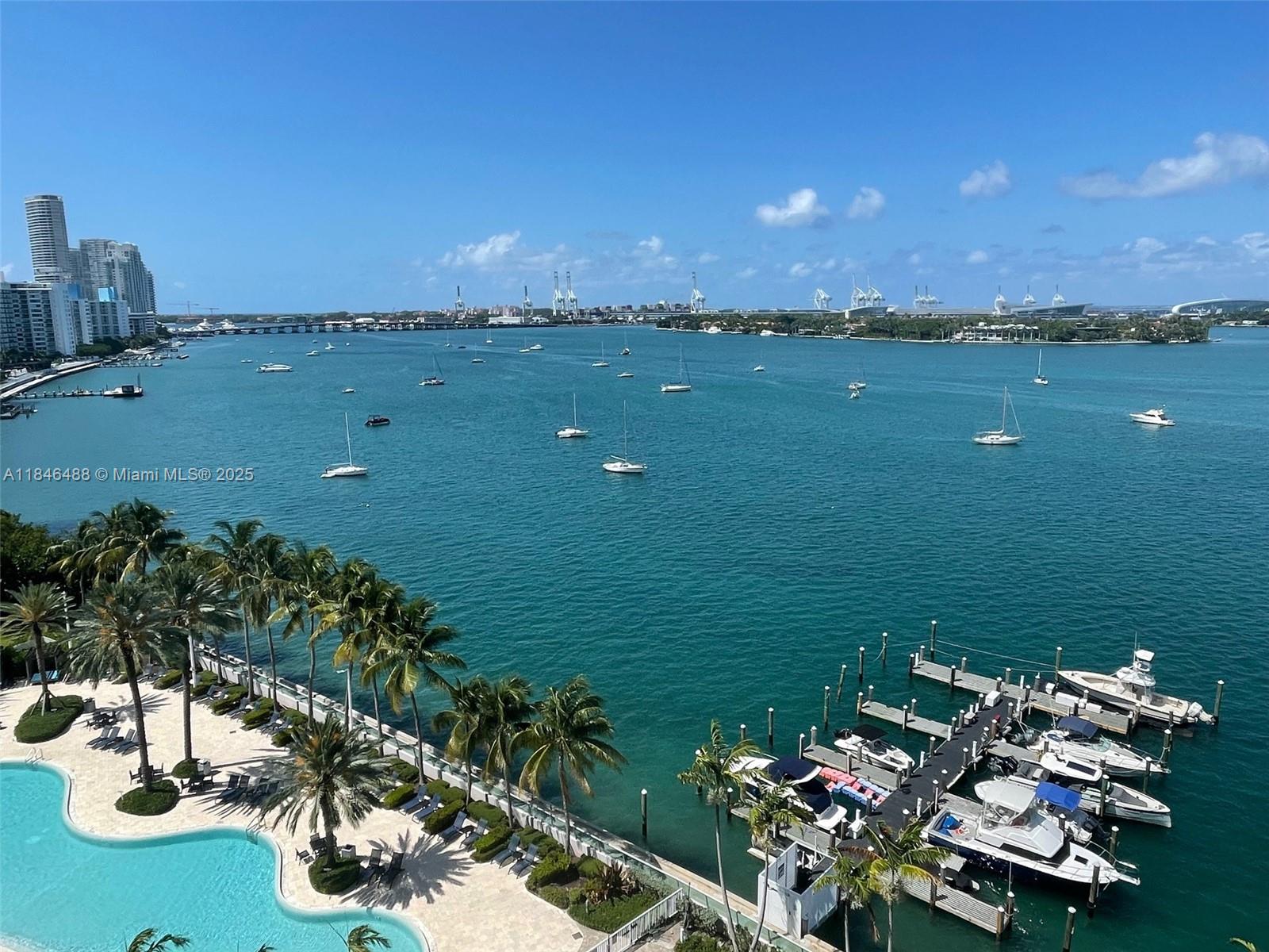 Great 2Bedroom/2Baths unit on the 11th floor of the Flamingo South Beach. Unit is fully furnished and has tile floors, nice kitchen w/SS appliances. Balcony with amazing view of Biscayne Bay and Miami skyline. Amenities include two pools, fully equipped fitness center, small artificial beach, 24 hour front desk and security, coffee shops, hair salon, dry cleaning, spa, valet parking. Close to beach, Flamingo Park, shops, restaurants, and all that South Beach can offer in terms of night life! One year lease preferred. Minimum lease six months. No pets allowed.