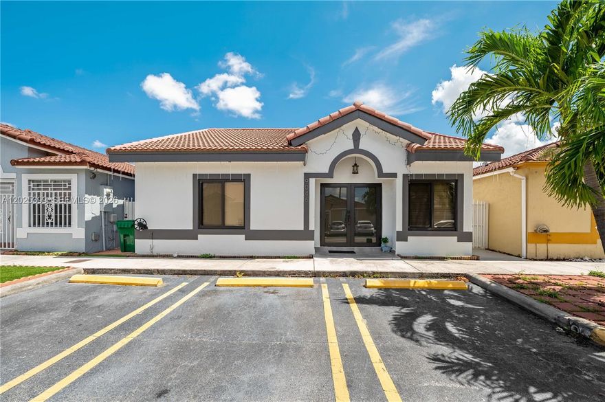 Turnkey Remodeled Home in Hialeah Gardens! Bright and open single-family style home featuring vaulted ceilings, recessed LED lighting, tile floors, and a modern kitchen with stainless steel appliances. Impact windows and doors, plus a smart Google Nest Thermostat, add comfort and peace of mind. The versatile loft is perfect as a home office, playroom, family room, or extra bedroom. Three assigned parking spaces plus guest parking. Prime location near major highways, shopping, and dining. Don’t miss this move-in ready gem! Seller is offering a contribution towards the buyer's closing costs.