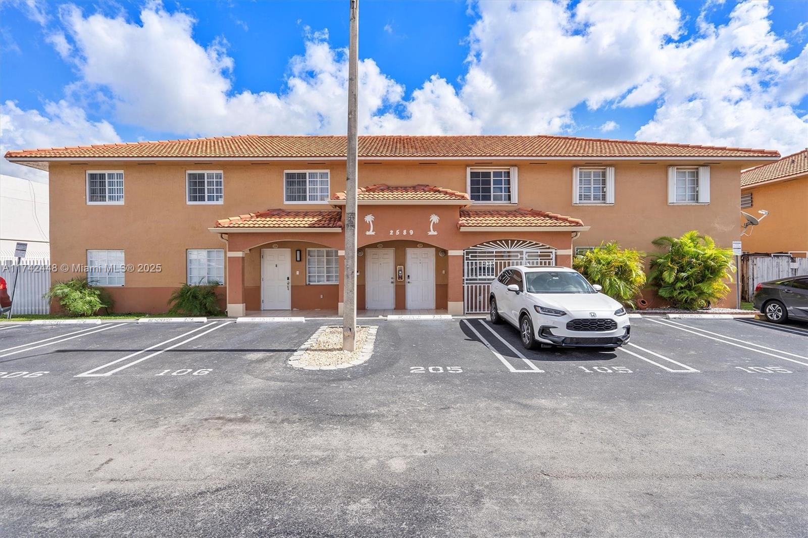 Welcome to this charming unit in Palm Villas III! This spacious 3-bedroom, 2-bathroom home offers 1,270 sq. ft. of living space. Enjoy added convenience with features such as an extra building/shed, a fenced-in yard, and a private patio—perfect for outdoor relaxation or entertaining. The property is ideally located near shopping, dining, parks, and more, making it an excellent choice for those seeking both comfort and convenience. Don’t miss the opportunity to make this lovely unit your new home!