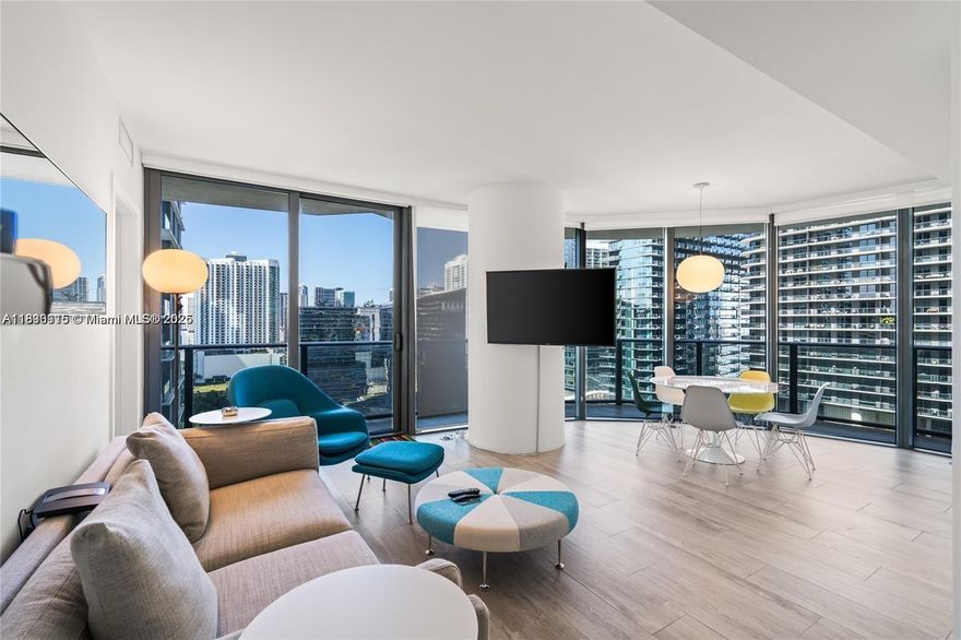 Spacious 2BD/2BA residence featuring one of the building’s largest layouts!
This beautifully designed unit includes high-end appliances, European cabinetry, stone countertops, and custom closets. Residents enjoy top-tier amenities, including a 9th-floor pool, rooftop pools in each tower, party rooms, kids’ play area, theater, conference room, and a full gym with spa. SoulCycle and Equinox Gym & Spa are conveniently located within the building. Situated directly across from Brickell City Centre and just steps from Mary Brickell Village, this is an unbeatable location in the heart of Brickell.
Easy to show.