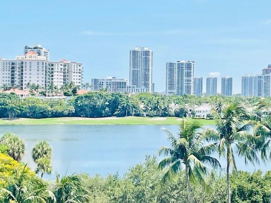 Bright and spacious 2b/2b condo has a split floor plan and a panoramic view of the lake & the Turnberry Golf Course! Large balcony, open kitchen with stainless steel appliances & quartz countertops. Dining area has designer LED light fixture, and there are plenty of updated closets. Amenities: Wifi/Internet, cable, laundry facility, heated pool, jacuzzi, BBQ area, billiards room, library, and 24 hr security. The condo comes with garage parking spot. There is a unique 3.5 miles exercise trail outside the complex. Aventura City also provides free shuttle. Ideal location at the heart of Aventura, minutes from Aventura Mall, Waterways Marina, Aventura Arts Center, beaches, restaurants, and grade A+ schools. Nearby major highways and 15 min to Ft Lauderdale Airport & 25 min to Miami Airport.