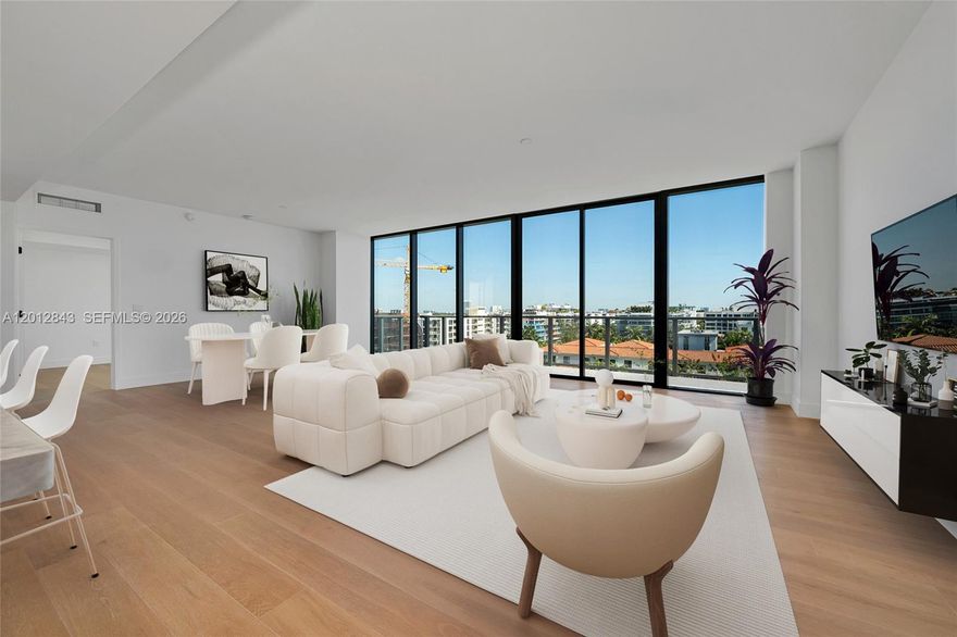 BE ONE OF THE FIRST to live in Bay Harbor Islands’ most anticipated wellness residences. Spectacular move-in ready top floor unit at THE WELL Bay Harbor. This spacious 2-bedroom, 2.5-bath split floor plan is one of the nicest residences in the building, featuring 1,700 sq ft of beautifully designed interiors, two private balconies, and stunning open views of the bay and Bay Harbor Islands. The monthly HOA fee includes membership to THE WELL Club onsite featuring a 13,000 sq ft wellness and fitness center with exceptional amenities and services, including expert practitioners, medical director, daily fitness classes, curated wellness programs, and access to a luxury private beach club in Bal Harbour. Residents also enjoy a fantastic rooftop pool deck with cabanas, a tea library, a second private gym designed by Perigon Fitness, a Zen garden, kayaks, paddle boards, 24-hour valet, front desk, wellness concierge, and exclusive house car service. Green-certified, boutique full-service building incorporating advanced wellness features throughout, including UV water filtration system, air purification, a Grohe kitchen faucet offering filtered sparkling and chilled water options, built-in red light therapy integrated into the primary bedroom closet, Affusion spa shower with lymphatic massage system, and an in-residence hydroponic herb garden device. Two assigned covered parking spaces and a private A/C storage unit are included. The wait is over — your health has a new address.