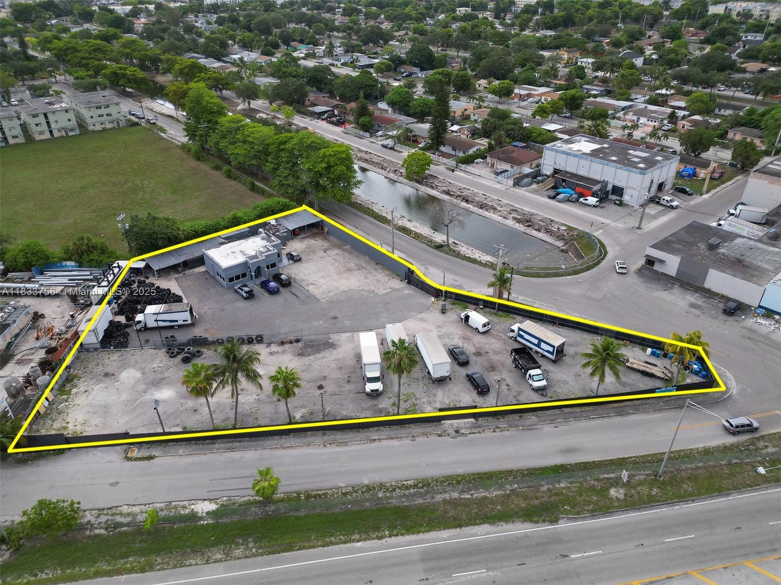 La Premiere Realty is proud to present 2695 NW 141st Street, located in the heart of Opa-Locka.
This prime corner property offers exceptional visibility and exposure, ideal for a variety of commercial uses. Situated on a generous 0.92-acre lot, the site includes a ±2,500 Sq Ft building featuring five spacious offices—each with private entry points—a welcoming reception area, three bathrooms, storage space, and extensive street frontage.
Equipped with 110V–220V and Three-Phase Power, the property is zoned for commercial use and holds an active Certificate of Use allowing for operations such as light automotive repair, tire service, truck parking and repair, and more. Strategically positioned just one block from Ali Baba Avenue with ±35,000 daily vehicles. Seller Finance Available!!