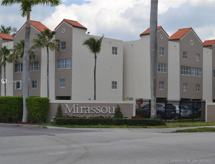 Excellent opportunity to own a wonderful 2 bed | 2 bath condo in well after sought Mirassou.
This tastefully updated ground floor unit is perfect for investors as well as owner occupants. Featuring a renovated  kitchen with quartz countertops and newer stainless steel appliances. Washer and Dryer inside the unit. 
Gated community with great amenities to enjoy, such as kids play ground, pool, gym, club house and tennis court. Centrally located with easy access to major expressways Turnpike and Palmetto, I-75 as well as shopping centers and restaurants.