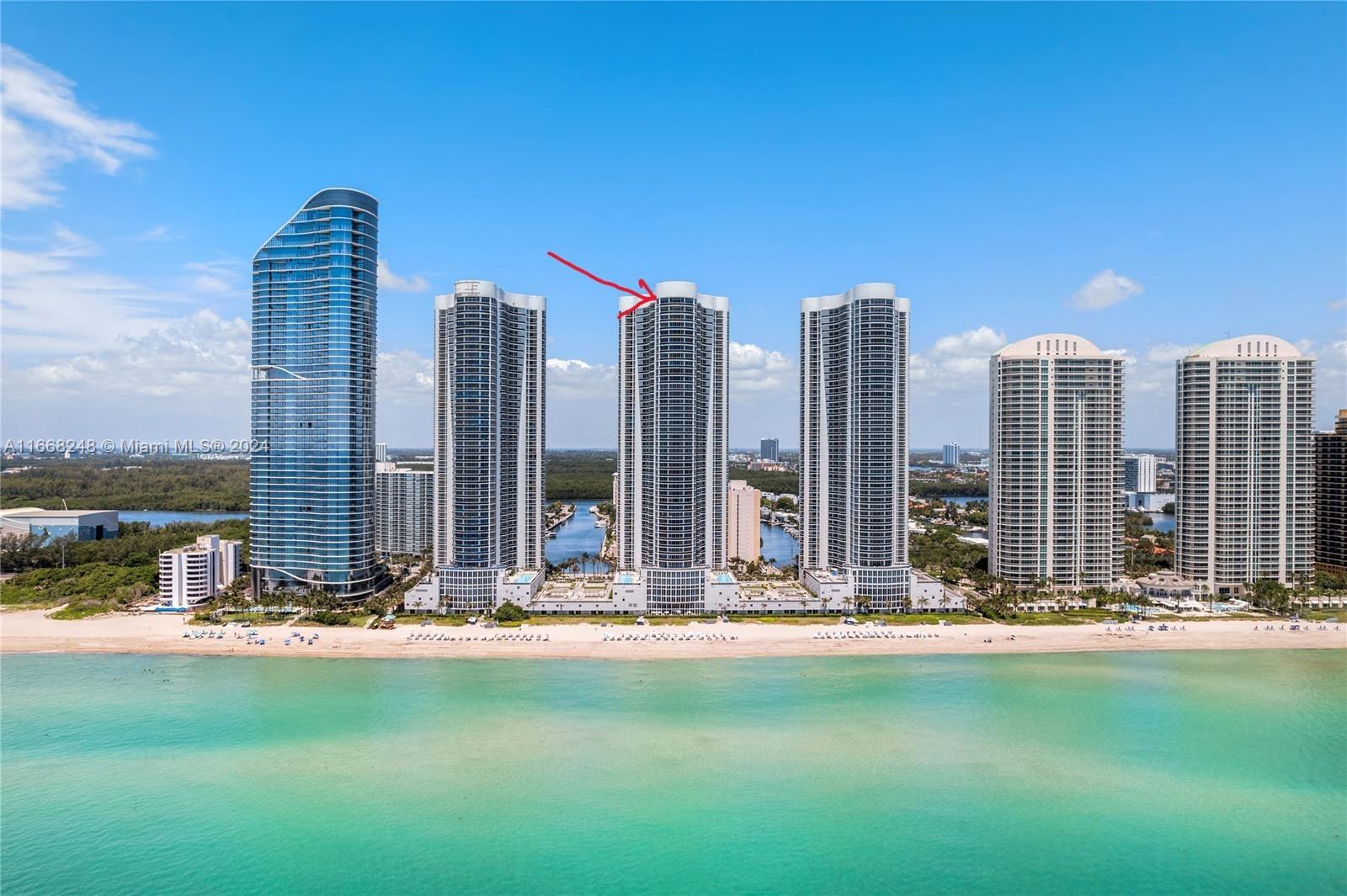 WOW! RARELY AVAILABILE! THE TOP FLOOR!! DRAMATIC 12 FT CEILINGS. INCREDIBLE WRAP AROUND, CORNER, FRONT RESIDENCE WITH DIRECT OCEAN AND INTROCOASTAL VIEWS. 3 BEDROOMS AND 3.5 BATHS. BEAUTIFUL FLOORS AND FINISHED CLOSETS THROUGHOUT. 2,928 SF PER DEVELEOPER FLOORPLAN INTERIOR. TRUMP TOWERS II HAS 2 SWIMMING POOLS, RESTAURANT ON THE BEACH. ENJOY ALL THE LUXURY AMENITIES - OCEANFRONT GYM, RECREATION ROOM, STEAM ROOM, SAUNA, BEACH CHAIRS, TOWELS, UMBRELLAS. WILL NOT LAST!!!