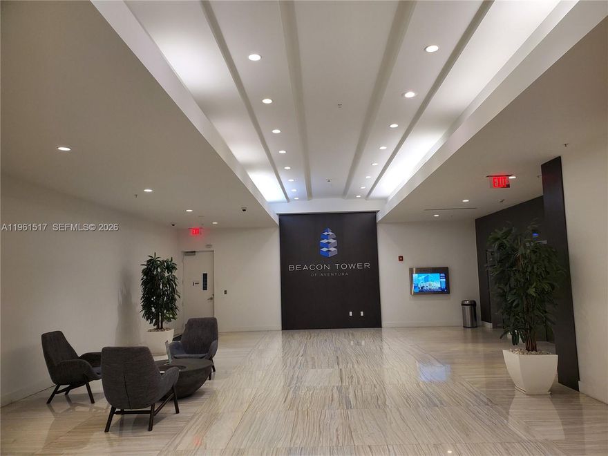 Class A office unfurnished. 3 private offices. Floor to ceiling windows. Covered parking. Roof top garden patio amenity. Next to Brightline and Aventura Mall. Close to Biscayne and I-95