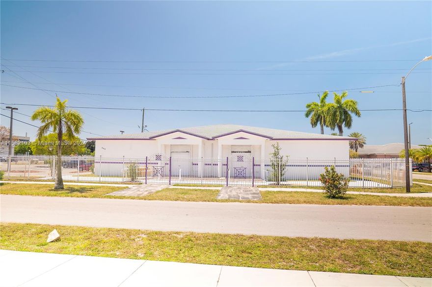Great opportunity, this exclusive listing comprises of a church, a daycare center, two parking lots, all situated on the same premises in the heart of Opa-Locka' downtown area.  Property features a fully operational daycare center and boasts a prime location with minutes away from City Hall, Executive Airport, and major highways. The interior is meticulously maintained, including electrical hurricane shutters, four restrooms, two office spaces, multiple  storage rooms, a kitchen dining area, kitchen appliances, video sound equipment room, security camera system, and a custom design iron gate enclosing the property.  Do not miss out on this incredible opportunity with a range of amenities.
