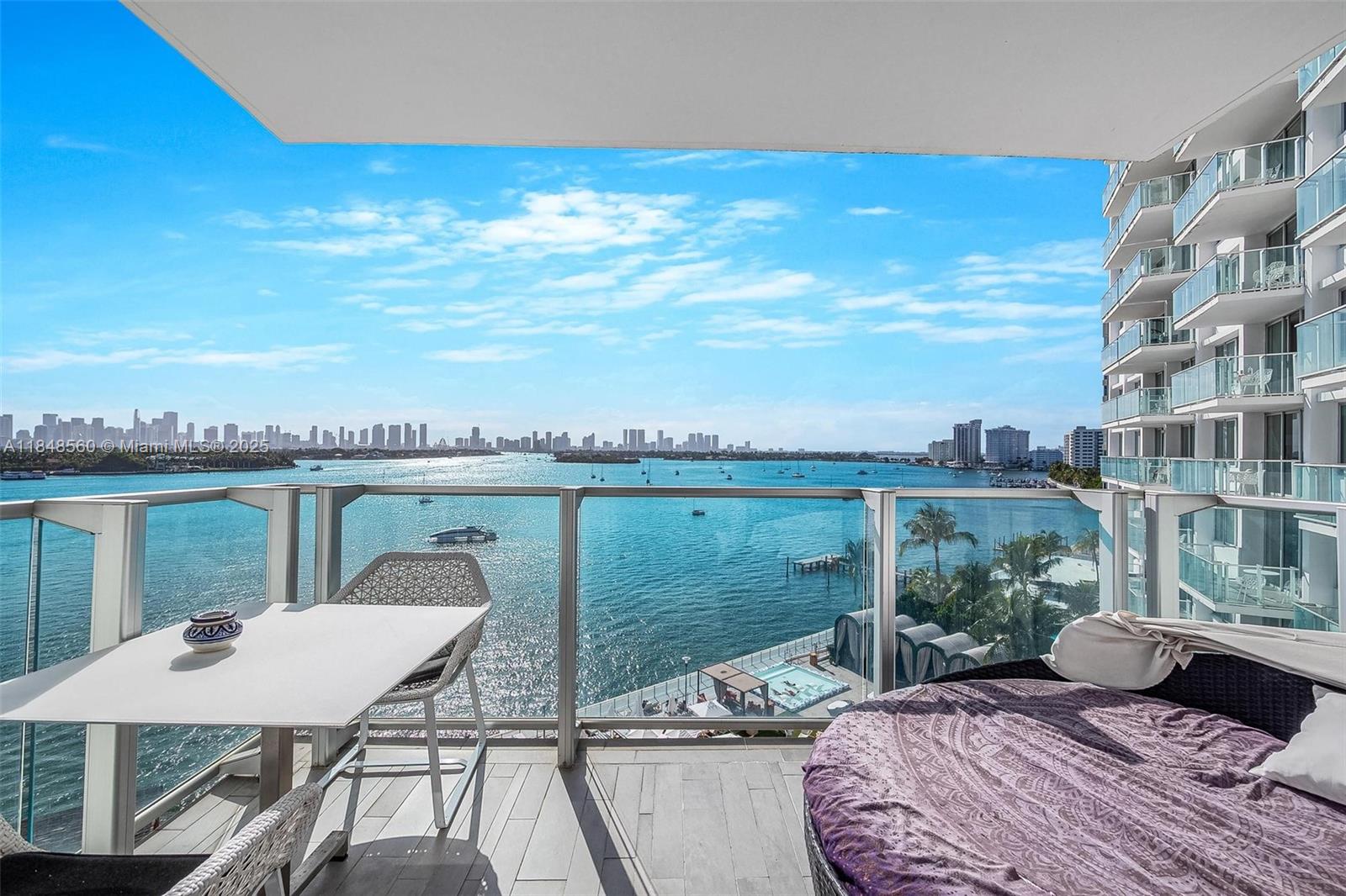 One of a kind unit ! Exceptional combined and fully renovated 2-bedroom residence at Mondrian South Beach, showcasing sweeping bay views and unforgettable sunsets from every room. Features include elegant grey marble floors, a custom walk-in closet the size of a room, a sleek modern kitchen, and spa-inspired bathrooms with premium finishes. Designed for the discerning aesthete, this unit embodies the Mondrian’s ultra-chic lifestyle. Enjoy full access to 5-star hotel amenities—bayfront pool, spa, fitness center, and dining—without the restrictions of the hotel rental program.
