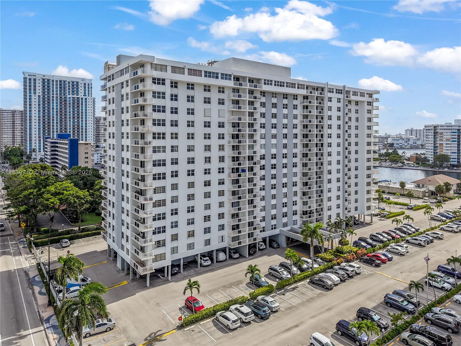 Welcome to your Hallandale Beach retreat! On the Intracoastal, this spacious 2 bedroom, 2 bath condo in Plaza Towers South offers an open balcony for enjoying the sunshine and sea breezes. You're just across the street from the ocean with direct beach access. Enjoy amenities like a heated pool, sauna, gym, billiard room and secure entry. This unit features assigned parking, a dedicated storage unit and laundry on the same floor. This prime location is close to Publix, Walmart, plenty of restaurants, and just minutes from Gulfstream Park. The building has passed its 50-year recertification with no current assessments. Opportunity awaits to personalize this space and make it your own!