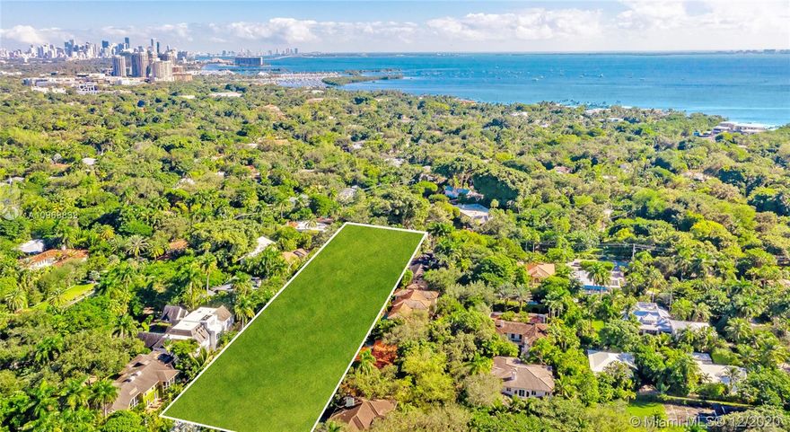 COCONUT GROVE ONE OF A KIND RESIDENTIAL LOT. This beautiful 1.3 ACRE LOT is a once in lifetime opportunity to build your dream home in one of the largest lots in Coconut Grove. With  57,756 Sq. to work with, you can let your imagination run free to create the most amazing property in the heart of Coconut Grove. Walking distance from the best schools in the area and minutes away form the Marinas and Cocowalk, this lot is definitely one to look at. Don't miss out on this amazing opportunity, we will happily give you a private tour of this lush oasis in Coconut Grove.