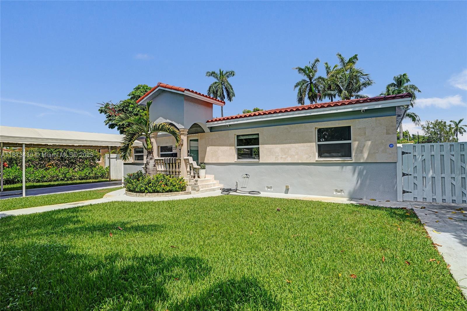 Step into this beautifully renovated 3-bedroom 2-bathroom home featuring a swimming pool & large jacuzzi. Perfect for hosting birthday parties and barbecues with family and friends. New roof, impact windows and parking for up to 8 vehicles, including RVs. The gourmet area is fenced with decorative artificial plants, adding a touch of privacy and charm This home is ideal for young families. It's located near major highways I-95, SR-826, Florida’s Turnpike & popular destinations: Oleta River State Park 5.4 m Sunny Isles Beach 7.3 mi Whole Foods 3.8 mi FIU Biscayne Bay Campus 4.5mi Miami Gardens Stadium 5.8 mi. The property is also near great schools in the Miami Shores area. Enjoy fresh tropical fruits from your own backyard. This is a must-see!