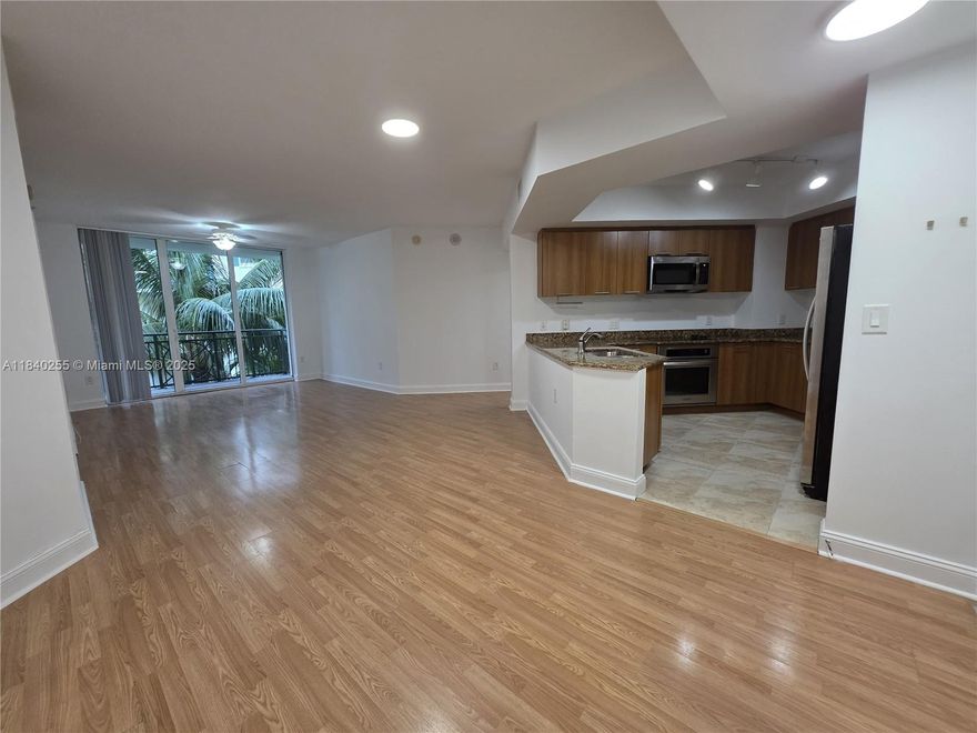 Beautiful 2 Bed 2 Bath Condo. Stainless steel kitchen appliances, granite countertop. Washer & Dryer inside the unit. Nice size balcony, with 2 assigned parking spaces. Great amenities the building offers a plush lounge, multi-media library, a full bar and a private party area & beach Pool. Excellent location, walking Distance to a charming village center where you'll find everything from Dunkin Donuts, Publix supermarket, local banks, etc.