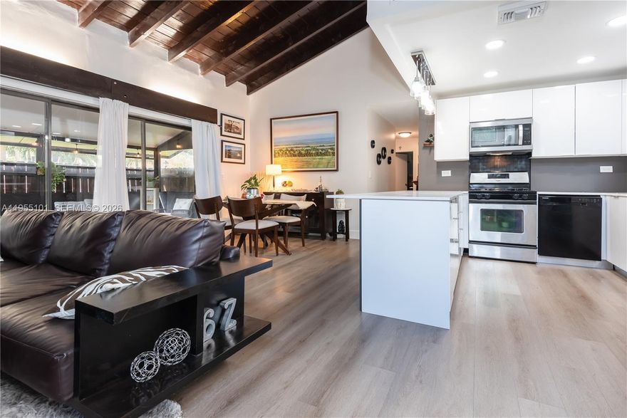 Marvelous single-story corner unit located in Missionwood neighborhood. Just remodeled kitchen, bathrooms and flooring. New roof. 3 bedrooms, 2 bathrooms, enclosed patio and a car garage plus driveway for another car, guest parking nearby. High impact windows. Open floor space with high ceiling for living, dining and kitchen area. All the bedrooms are privately located away from the open concept areas. The master suite offers a walk-in California closet. This townhouse is move-in-ready and perfect for families looking for the comfort of a 1 story home in a quite community. Community offers a clubhouse, pool, playground and tennis court to enjoy the neighborhood. Not Subject to Appraisal.