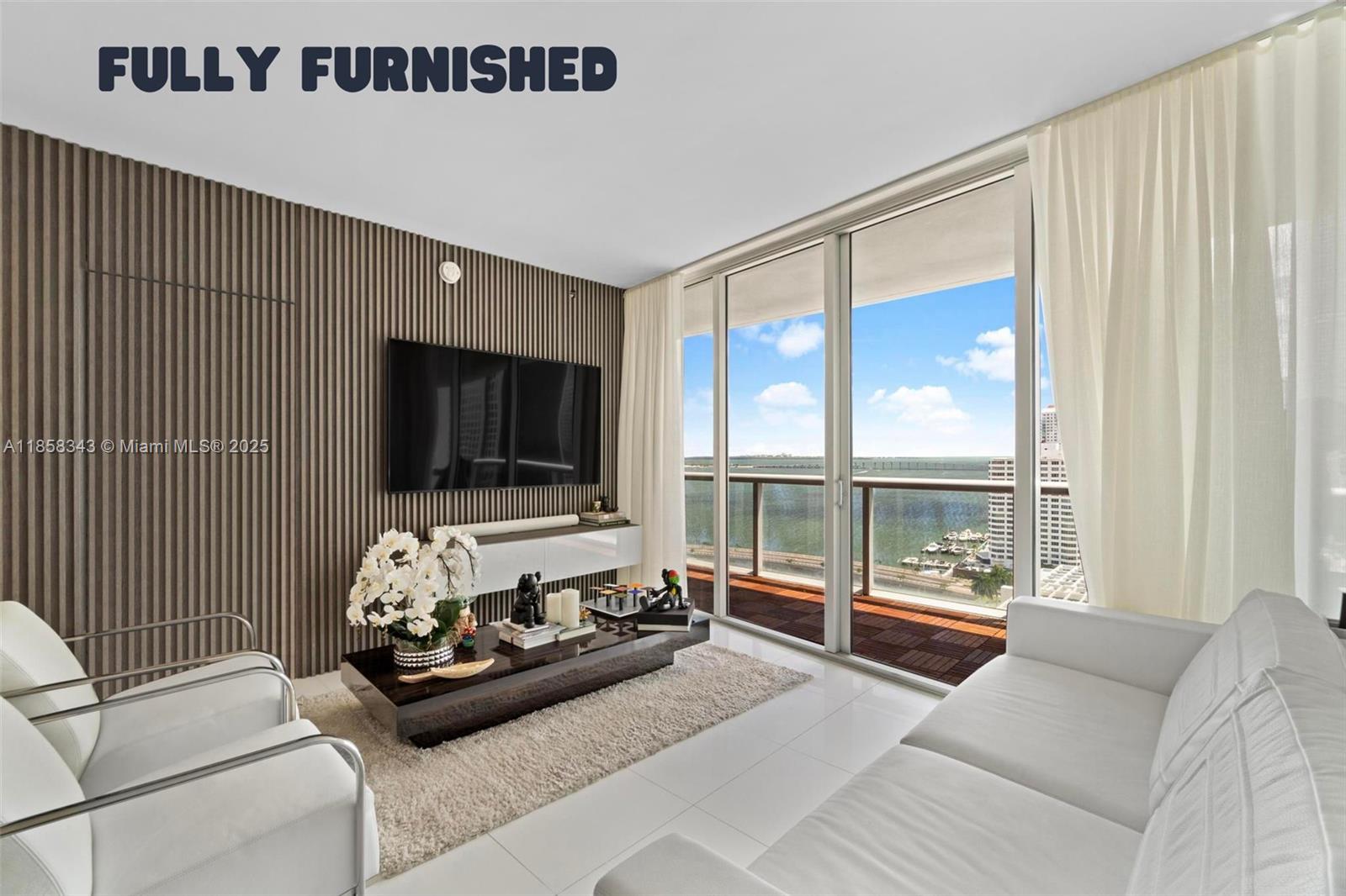 Stunning 2-Bedroom, 2-Bathroom Apartment with Den in Prime Location
Beautifully updated and tastefully FURNISHED apartment featuring 2 bedrooms, 2 bathrooms, and a den, with breathtaking Biscayne Bay and Brickell skyline views. Includes electric curtains, custom closets, and high-end finishes. Tenant in place until Sept 30—do not disturb. Showings require 24 hrs’ notice. Residents enjoy 24-hour concierge, valet parking, and exclusive amenities. Renters must have insurance. Security deposit: 2 months’ rent + first & last month. Submit offers with requirements listed in the attached document.