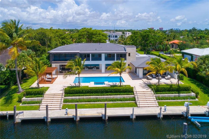 Spectacular waterfront home in guard gated Old Cutler Bay. Completely remodeled home has Mia Cucina kitchen, Wolf appliances, speakers in/out, impressive glass encased wine cellar w/ cooler & bar for ultimate home entertaining. Master Suite w/balcony & 4 bedrooms with walking closets and a studying area on 2nd flr, maid’s qtrs. on 1st flr. off laundry room. Spacious open & flexible floor plan w/2 family rooms, living room and dining room. Pool/spa w/tanning deck overlooks wide canal with no bridges to bay! Dock w/lift and 140ft of waterfrontage.
