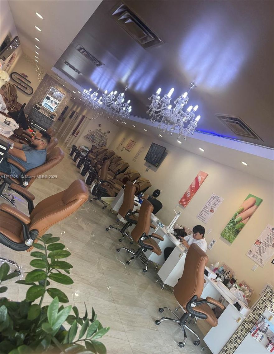 Business for sale: Nail Salon & Massage Therapy - well-established with a good clientele and manicurists. Excellent prime location on Bird Road in Miami with a reputation for exceptional services and consistent revenue. Potential for growth and expansion. Ideal for investment for anyone looking to open new location or start their own business.