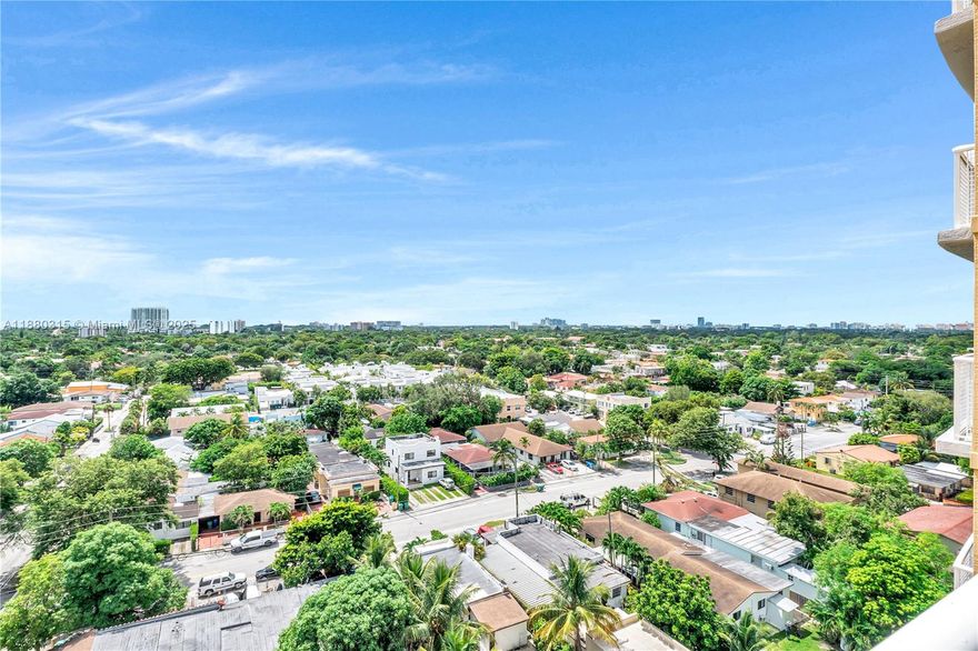 Beautiful one-bedroom apartment with great views of the Miami skyline.  Updated with ceramic tile floors and stainless steel appliances.  Spacious balcony, one covered assigned parking space (#3-38). Building amenities include pool, gym, children's indoor play area, on-site management and 24-hour concierge.