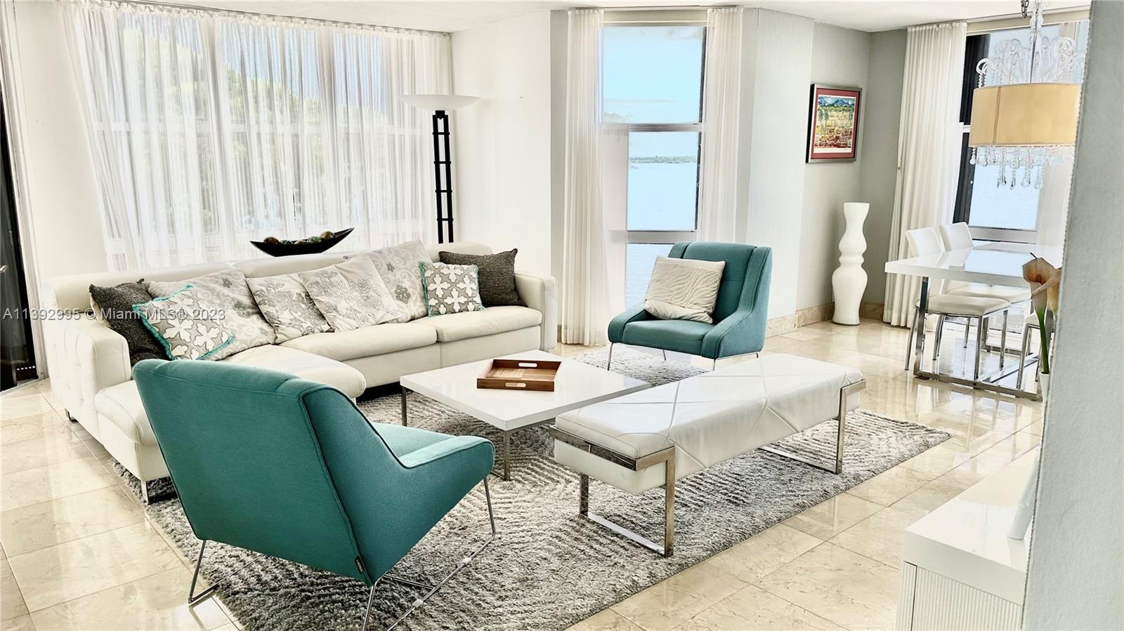 This spectacular and spacious 2B/2BA corner unit, with the best ocean view at Brickell Place on Biscayne Bay. Minutes to Key Biscayne & Brickell's Financial District. The unit is spacious and bright with lots of natural light and amazing views. Brickell Place is a full-service building with a guard gate, security, tennis courts, gym, pools, spa, community room, BBQ area, and a private marina. Please provide: Proof of funds & Proof of income. Background report, including police report. First and 2 months of security deposit.