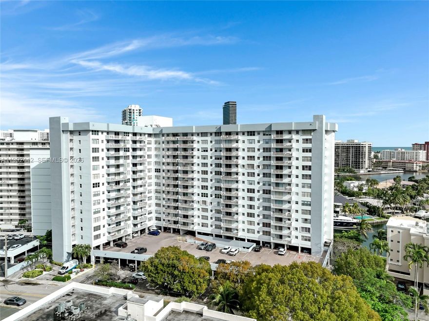 Welcome to Golden Surf Towers! This high-floor 2 bedroom, 2 bathroom corner unit offers 1,288 sq ft with beautiful Intracoastal and bay views from a private open balcony.

Features include a split floor plan, two walk-in closets in the primary bedroom, an additional walk-in in the second bedroom, and newly renovated bathrooms. Tile and carpet flooring throughout, plus a second private entrance for added convenience and privacy.

Amenities include a boat dock, heated pool, fitness center, sauna, and BBQ area. Conveniently located near Hallandale Beach Blvd, with shopping, dining, and the beach just minutes away.