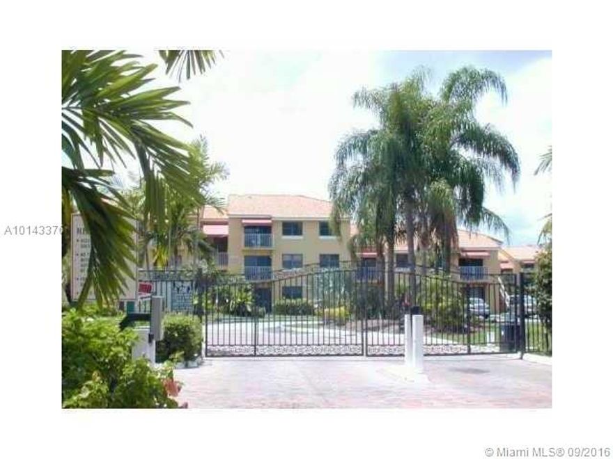 THIS IS A GREAT PLACE TO LIVE, THIS APT HAS A UPDATED KITCHEN, MARBLE BATH, WOOD FLOORS, NEW PAINT, GATED COMMUNITY , POOL, GYM,TENNIS COURTS,HAND BALL COURTS ,BARBECUE AREA , 24HR SECURITY,  CONVENIENTLY LOCATED NEXT TO ALL SHOPPING AND IN FRONT  OF DANTE FASCELL ELEMENTARY SCHOOL. THE UNIT HAS CATHEDRAL CEILINGS,  W/D INSIDE THE UNIT, TILE FLOORS IN LIVING ROOM, 2 ASSIGNED PARKING SPACES, TENNIS COURTS, 2 POOLS, GYM BARBECUE AREA  AND SO MUCH MORE. AVAILABLE OCTOBER 1ST,  EASY TO SHOW!!!!