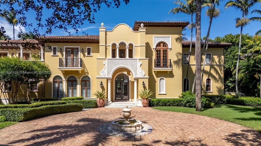 Step into this stunning Pinecrest estate, nestled on nearly an acre of lush greenery. A gated entrance, circular driveway, and cozy courtyard with soft lighting welcome you to a grand foyer boasting marble floors and towering ceilings. The chef’s kitchen is a dream, equipped with high-end appliances and a spacious island perfect for hosting or everyday meals. The backyard is a true retreat, featuring a summer kitchen, covered dining area, and sparkling pool for ultimate outdoor enjoyment. Other standout features include a stylish home office, playroom, three-car garage, wine cellar, and gazebo, blending charm and practicality seamlessly.