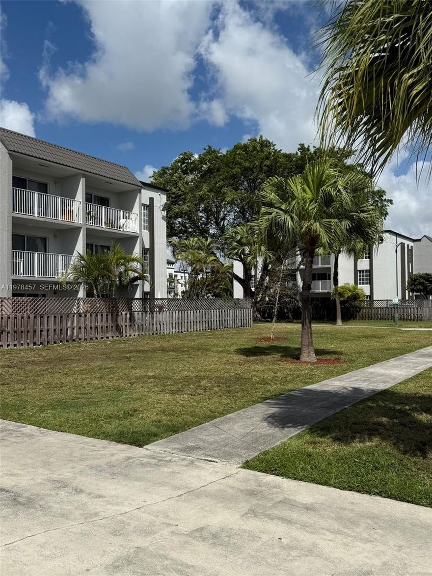 Spacious 1 bedroom / 1 bathroom condo with garden view located in the desirable Doral Gardens II community. Unit features a private balcony overlooking the garden, brand new refrigerator, stove and microwave, spacious living and dining area, and plenty of natural light. Located on the 3rd floor in a building with newly installed elevators. The community offers great amenities including swimming pool, tennis courts, playground, fitness center, clubhouse and green areas. Assigned parking plus guest parking available. Excellent location in the heart of Doral, minutes from the Palmetto Expressway (826), Downtown Doral, supermarkets, restaurants, shopping centers and A-rated schools. Easy to show. Association approval required.