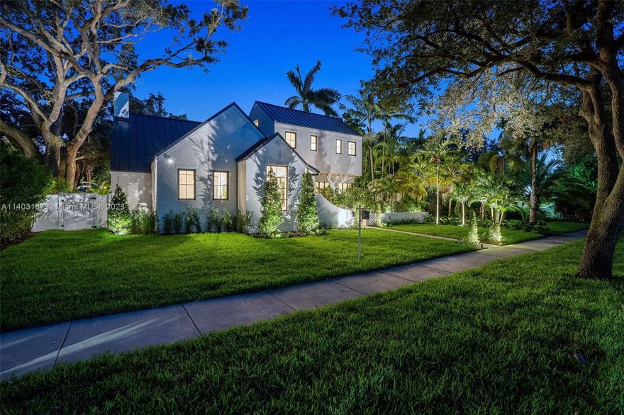 Welcome to "The Oak's Peak"! A timeless new construction that offers unparalleled elegance, luxury, & warm modern design. Standing seam roof, stone detail, & lush landscape, deliver distinct & sophisticated curb appeal. Formal entryway w/ soaring beam ceiling & large format windows bring in tons of light & views of lush greenery. Stylish formal dining perfect for hosting elegant gatherings or intimate family dinners. Gourmet kitchen outfitted w/ stainless appliances, gas-cooking, custom cabinetry, & marble island. Primary suite w/ soaking tub, marble walk-in shower & private exit to pool deck. Backyard includes cabana bath, rear driveway w/ one-car garage. Additional features include ventless gas fireplace, smarthome technology, security cameras, custom ironwork, den/office, laundry room.