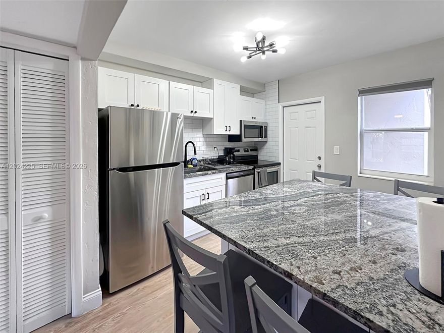 Charming and fairly renovated 2-bedroom, 1-bathroom rental located in the heart of Miami! This home features a completely renovated kitchen, in-unit washer and dryer, and a comfortable layout perfect for everyday living. Enjoy a spacious private patio ideal for relaxing, entertaining, or weekend BBQs. Plenty of parking available in the front with space for multiple vehicles. Conveniently located near major roads, shopping, dining, and more. Available July 1st. 24-hour notice required for showings.