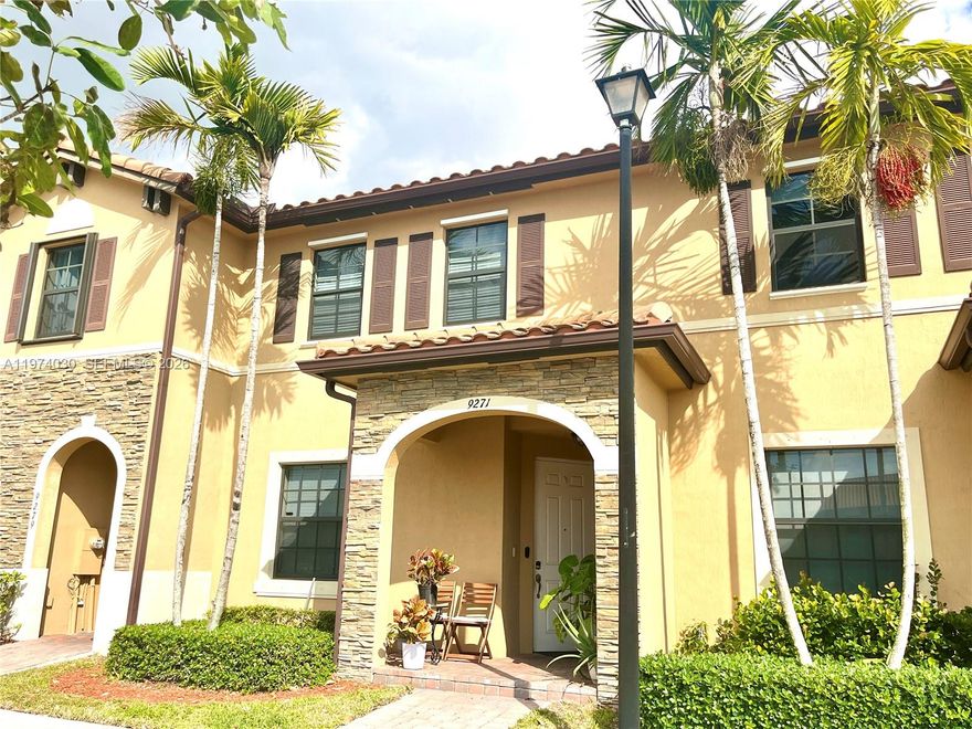 Superb townhouse in the sought after community Bonterra. Very nice neighborhood. Features: upgraded wood cabinets and counter tops, upgraded stainless steal appliances, double door refrigerator, tile floors downstairs, carpet in bedrooms. laundry in property, high efficiency tankless heater. Great improved patio. Move-in ready. Located near shopping, restaurants and major roadways / highways. A School District. 2 deeded parking spaces directly in front of the unit for daily convenience, plus guest parking nearby for visiting family and friends. Located in a gated community with 24/7 rover security and resort style amenities including clubhouse, gym, salon, entertainment room, pool, basketball court, mini soccer field, and playground. Will not last.