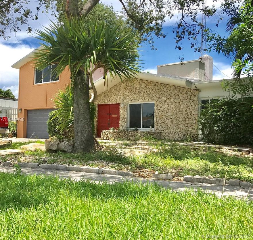 Two story 3 bedroom 3 bath 2 garage pool home on over sized corner lot close to Aventura Mall, beaches and parks.  The home has been partially upgraded with beautiful wood floors and marble bathroom.  The home also features a gorgeous screened in pool and large garden patio area with abundant tropical shading, that with the right touch could be absolutely magical.
