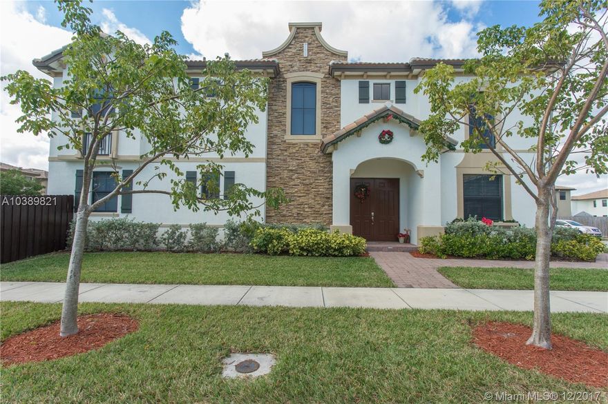 Move in ready, 5 bedroom, 3 bath 2-story home in Silver Palm. Optimal floor plan. Formal living/dining area. Open kitchen/family room. stainless steel appliances, eat in snack bar. 1 bedroom downstairs, perfect for guests, an office or play room. Neutral tile flooring in living areas, carpet upstairs. Laundry room conveniently located on the second floor. Spacious master suite. Master bath has dual sinks, separate soaking tub and shower. Fenced backyard ready for entertaining with expansive pavered patio , 2 car garage. Community amenities include swimming pool, fitness center & playgrounds ,resort style clubhouse