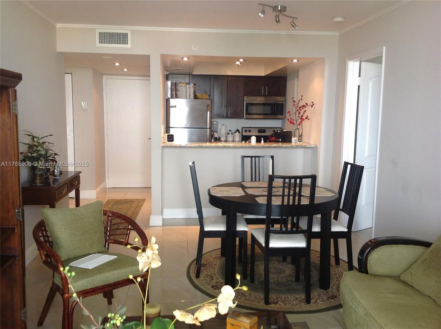 Tenant occ until November 2026. Beautiful 2 bedroom 2 bath with nice city views, stainless steel appliances, granite countertops. The building amenities include pool, Jacuzzi, BBQ area, tennis, basketball & beach-volley courts, gym, security guard 24/7, clubhouse, billiard room. Laundry facilities in the building.