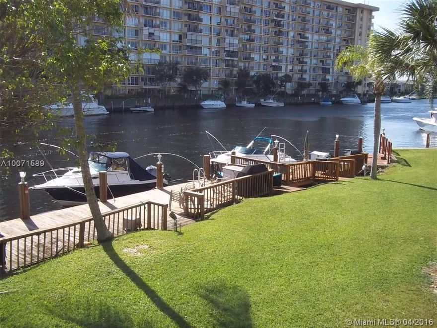 Absolutely stunning!!! Incomparable views of the surrounding canals. Watch the constant boat parade pass by your balcony. Interior features include updated kitchen, updated bathrooms, laminate floor throughout, walk in closet, split bedrooms and fresh paint. Amenities include 24 hr. manned security, heated pool, sauna, hot tub, billiard room, card room, function hall, fitness center, etc. BEST OF ALL PROPERTY HAS ACCESS TO A  DEEDED DOCK!!!