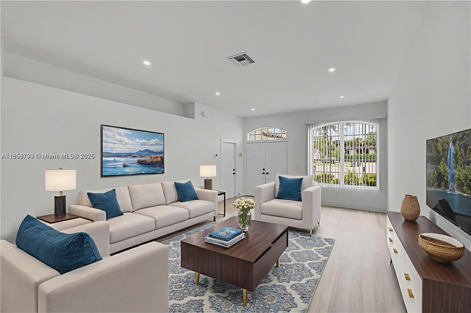 Located on a peaceful cul-de-sac, this move-in ready 1-story, single-story 3BR/2BA home blends style, comfort, and modern upgrades. Featuring a newer 2022 barrel tile roof, this home of an open floor plan with waterproof/scratch-proof vinyl & porcelain floors, quartz counters, white cabinets & stainless steel appliances. Both bathrooms are fully updated, with a floating tub in master bath. Outside you'll find a screened-in patio & backyard with fruit-bearing trees—plus extra side-yard space, ideal for pets or even a future pool. Hurricane shutters included for peace of mind. Pet friendly, located just minutes from A-rated schools, local festivals, concerts & major highways. Low HOA only $125/quarter. FHA & VA buyers welcome! For showings we are available to meet clients in person.