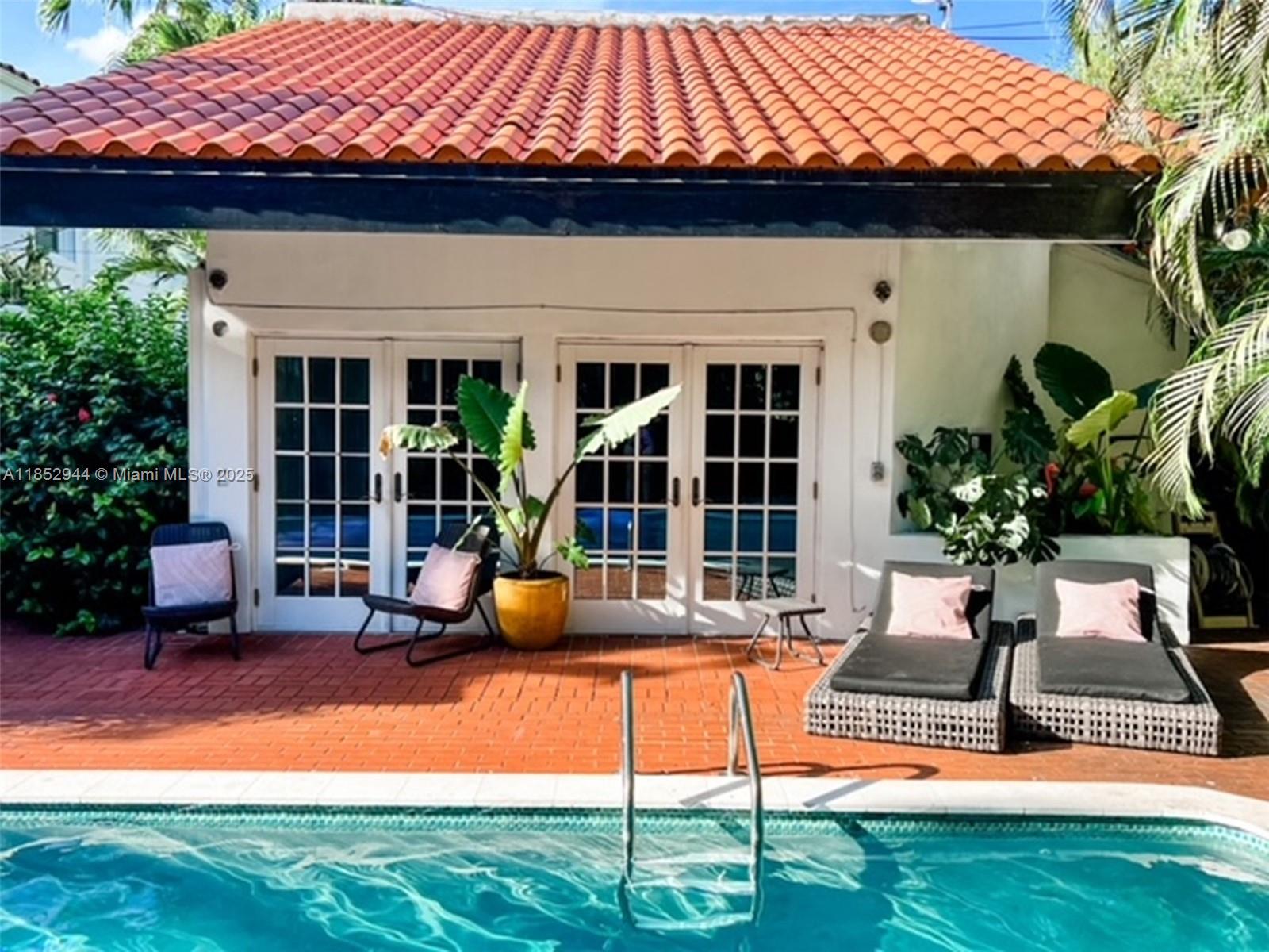 Like living in an exclusive resort...Between Pinetree and La Gorce Dr...In the best neighborhood in Miami Beach...This one is a beauty all new appliances...Sharing a 15,000 sf lot with pool and garden maintenance of both included...All the appliances are brand new even the AC...Will accept shorter term lease or long term...The least expensive pool house in Miami Beach...Beautifully decorated move right in.