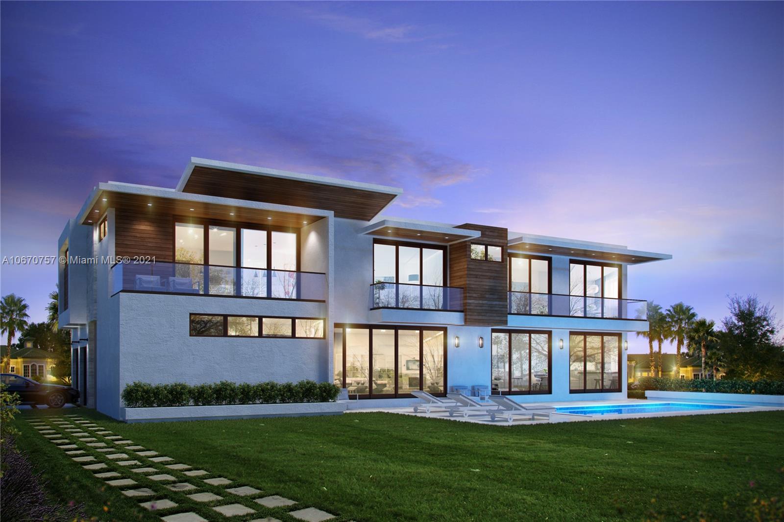 New Construction Modern & gorgeous masterpiece ideally situated in the prestigious Ponce-Davis neighborhood. 2-story estate on a ¼ acre corner lot, surrounded by majestic oaks, on highly desirable Davis Rd 1-block west of Ponce. 5,564 SF of LA under 4 AC zones with 5BD/4BA upstairs, and 1BD/1.5BA downstairs. 2-car garage & generous open plan living areas opening to heated saline pool and patio with room to play. Easy access gated entry from 50th Ct. Magnificent features include Wolf, Bosch and Subzero appliances, open concept kitchen, 10’ volume ceilings, modern glass balconies & stairway, outside bbq, gorgeous primary suite with large 23' balcony and 2 huge walk-in closets. All closets have been customized. Make your dream come true in Ponce-Davis!
