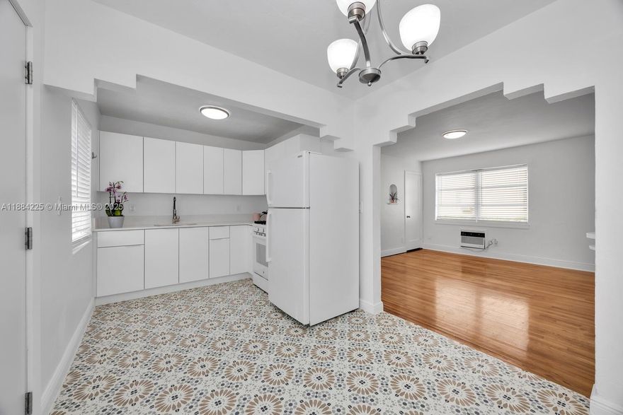 A wonderful and central Coral Gables location between Ponce de Leon and Douglas Road. This excellent area of Miami offers theaters, wonderful restaurants around Miracle Mile, gyms and parks. The apartment has beautiful wood floors throughout. Located on the first floor of a two story building. Wonderful new kitchen and a new bathroom with shower. Clean apartment in good condition. Plenty of natural light. A total of 4 units in the building. Washer/dryer is available for all units on the property to share. Located behind the building. One AC unit in each of the 3 rooms (2 bedrooms). A comfortable setting with grass and plenty of street parking. Happy to show. No pets. Advance notice needed to see inside.