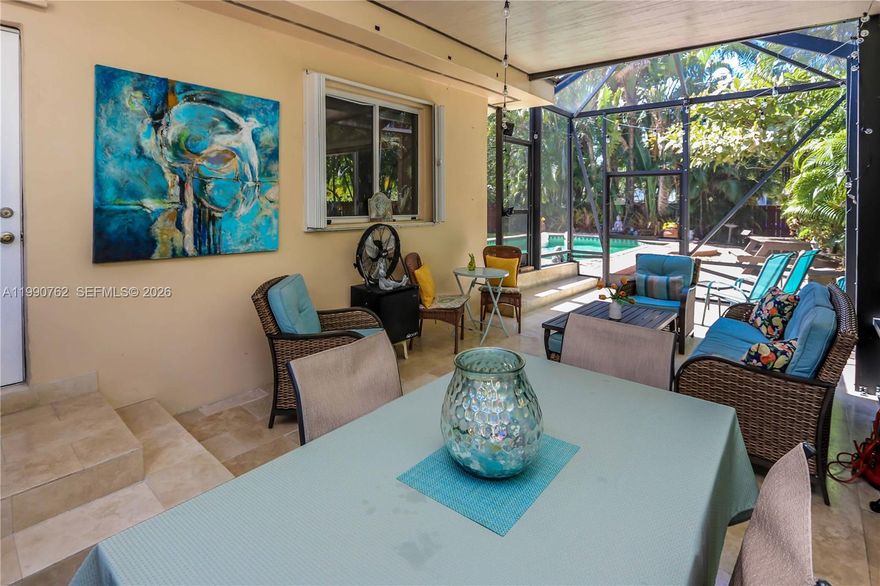 Charming 4-bedroom, 2-bath home offers a thoughtful layout with a spacious family room, cozy den/office, and a welcoming front room—ideal for both relaxing and entertaining. The beautifully upgraded rear extension adds approx. 800 sq ft of comfortable living space, while the 250 sq ft side screened in patio provides the perfect spot to enjoy sunny South Florida days. Original hardwood floors add warmth and character to the front of the home, blending seamlessly with modern upgrades. Take a dip in the impressive 15x34 pool, enjoy dual-zone A/C for year-round comfort, and appreciate newer essentials like a 2-3 year-old water heater. This home truly offers the best of classic charm and updates, just minutes from the beach, vibrant downtown, and Fort Lauderdale-Hollywood International Airport!