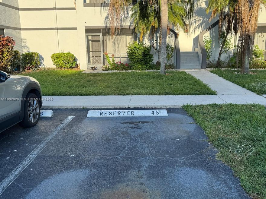 Spacious and bright first-floor condo ("Townhouse") in the heart of Weston! This 2-bedroom, 2-bath (Both completely renovated) unit features a functional layout with large living and dining areas, tile flooring throughout, and a screened-in patio with peaceful garden views. The kitchen includes plenty of cabinet space and stainless-steel appliances. The primary bedroom offers generous closet space and a private bathroom. Washer and dryer inside the unit. Assigned parking space right in front (#45) plus guest parking available. Enjoy a quiet community surrounded by lush landscaping, close to Weston Town Center, top-rated schools, major highways, and parks. Ready to move in!