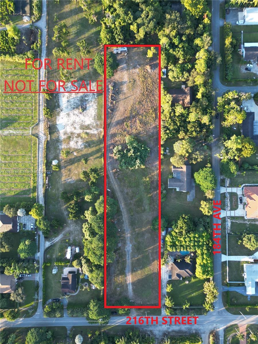 For Rent only. Not for sale. 2.86 Acre lot near Krome Ave