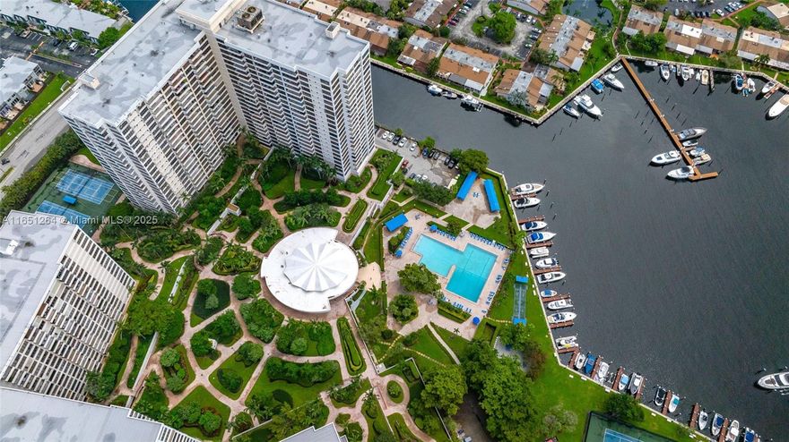 2/2 condo in the Olympus Waterfront Community! Breathtaking Views of the lush courtyard garden, pool, intracoastal, and 26 slip marina. Enjoy a resort-style living with close proximity to the beach, Aventura Mall, Hard Rock resort, and a wide variety of dining options. The building offers top-notch amenities including a state-of-the-art gym, 4 tennis courts, underground parking facilities, two swimming pools, car wash, billiards room, library, and a large recreation / barbeque area. The Olympus Association also owns its own passenger bus to transport residents, free of charge, to the businesses located throughout Hallandale Beach.
