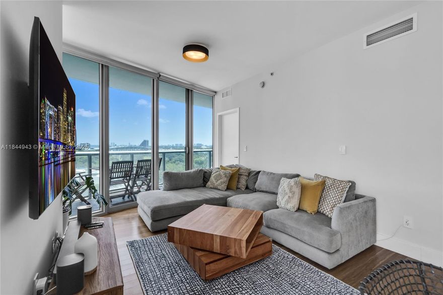 Discover the epitome of downtown Miami living at Marina Blue! This corner unit is truly exceptional, featuring a 2-bed, 2-bath split plan layout with bamboo floors, a remodeled kitchen, custom closets, and blackout shades. Enjoy amazing views of Biscayne Bay, Museum Park, and Miami Beach from the large, private balcony. For the ultimate in convenience, your assigned tandem parking space is on the same floor as the unit. Marina Blue offers two swimming pools, hot tub, state-of-the-art gym, business center, 24-hour concierge, valet parking, and more. Don't miss this opportunity to experience luxury living in the heart of Miami's vibrant downtown. Schedule a showing today!