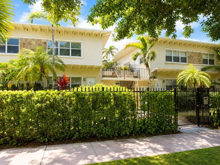 Live the South Beach lifestyle from a smart entry point at 900 Meridian — a 1BR/1BA condo that puts you in the middle of everything that makes Miami Beach the most-wanted zip code in Florida, without the inflated price tag of the newer towers. Step outside and you're three blocks from the sand, two blocks from Flamingo Park's tennis courts, pool, and dog run, and a short walk to Lincoln Road's shops and cafés, Española Way's evening energy, and the Sunset Harbour dining corridor where Miami's best chefs have planted flags. Publix, Whole Foods, the Convention Center, and the Bass Museum are all within a 10-minute stroll, and the ocean breeze finds you on every block. This is car-optional living in one of the most walkable, bike-friendly, sun-drenched neighborhoods in the country — mornings on the sand, afternoons at the park, evenings on Ocean Drive or Alton Road, weekends bouncing between South Pointe and Mid-Beach. The building itself is a boutique 24-unit CBS-construction property built in 1951, full of classic Miami Beach character: ground-floor unit, pet-friendly (bring the dog — Flamingo Park's off-leash run is two blocks away), association approval required, 365-day minimum lease (one rental per year), HOA of $417/month, and no special assessments. Tenant-occupied month-to-month with agreement to vacate within 30 days of contract — flexibility for investors or owner-occupants alike. Cash, conventional, and portfolio financing welcome.
