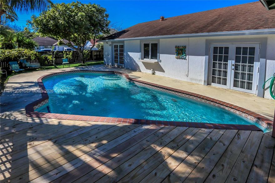 Welcome to this spacious pool home tucked away on a quiet cul-de-sac in a highly desirable community. Offering 3 bedrooms and 3 full bathrooms, this home also features a large den currently used as a separate in-law suite, providing flexible living options for extended family, guests, or a private home office.

High ceilings and an open floor plan create a bright, airy atmosphere—perfect for entertaining or enjoying quality time with loved ones. Step outside to your private pool area with spacious covered deck area, ideal for relaxing or hosting gatherings year-round.

Located in a sought-after school district and conveniently close to schools, parks, shopping, and everyday amenities, this home combines comfort, functionality, and an unbeatable location.