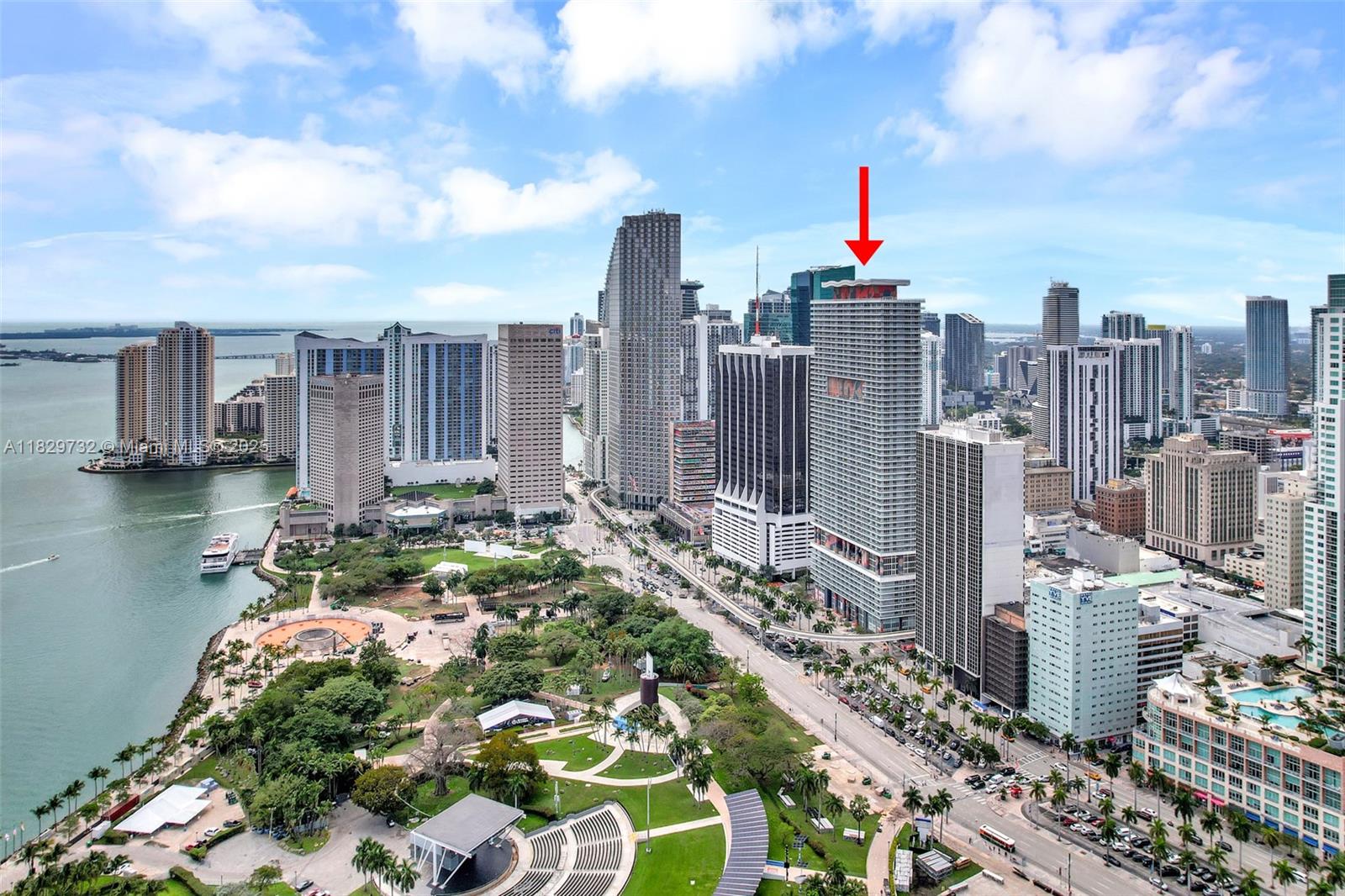 Stunning 2-bedroom, 2-bathroom + den residence on the 51st floor of the iconic 50 Biscayne, showcasing panoramic views of the bay, park, and city skyline. This bright and spacious unit features a desirable split floor plan, floor-to-ceiling impact windows, a granite kitchen, and a large private balcony with breathtaking views. The versatile den is perfect for dining, a home office, or guest space. Enjoy resort-style living in a full-service building offering 24/7 concierge and valet, state-of-the-art fitness center, spa, pool, and a two-level clubroom with kitchen, billiards, and media lounge. Conveniently located in the heart of Downtown Miami, close to world-class dining, shopping, entertainment, and transportation. Will not last!