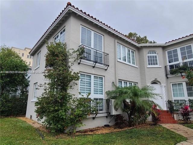 Spacious 1-Bed + Den in the heart of Coral Gables. This first-floor unit is surrounded by colorful landscaping, with impact windows. The den works great as a home office, guest room, or just extra space. Laundry is available on-site. A well-maintained building in a prime location, don’t miss it! Unit is furnished