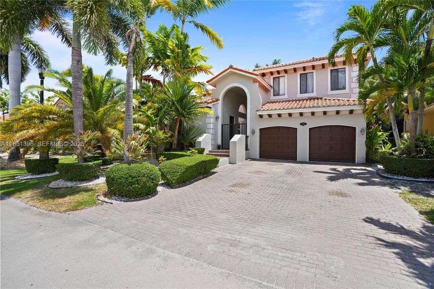 This beautiful home offers 5 bedrooms and 4.5 bathrooms, a private suite with its full bath—perfect for in-laws, guests, a home office, or a theater room. Boasting 4,294 sq. ft. of total construction. Custom-made, high-impact hurricane front door. Generous family and living areas filled with natural light. An open layout is ideal for both everyday living and entertaining. The primary suite includes two walk-in closets and a master bath complete with double vanities, a soaking tub, and a large walk-in shower. Located just a short walk from the clubhouse. HOA fee includes: Internet, cable, alarm system, and front landscaping. Access to the clubhouse with gym, heated pool, tennis & basketball courts, Kids’ playground, sauna & steam room, 24/7 security patrol in a secure, gated community.